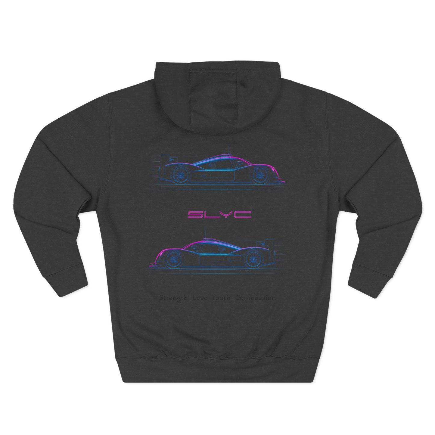 Three-Panel Fleece Hoodie | Stylish Casual Wear, Gift for Car Enthusiasts, Cozy Hoodie for All Seasons, Trendy Streetwear
