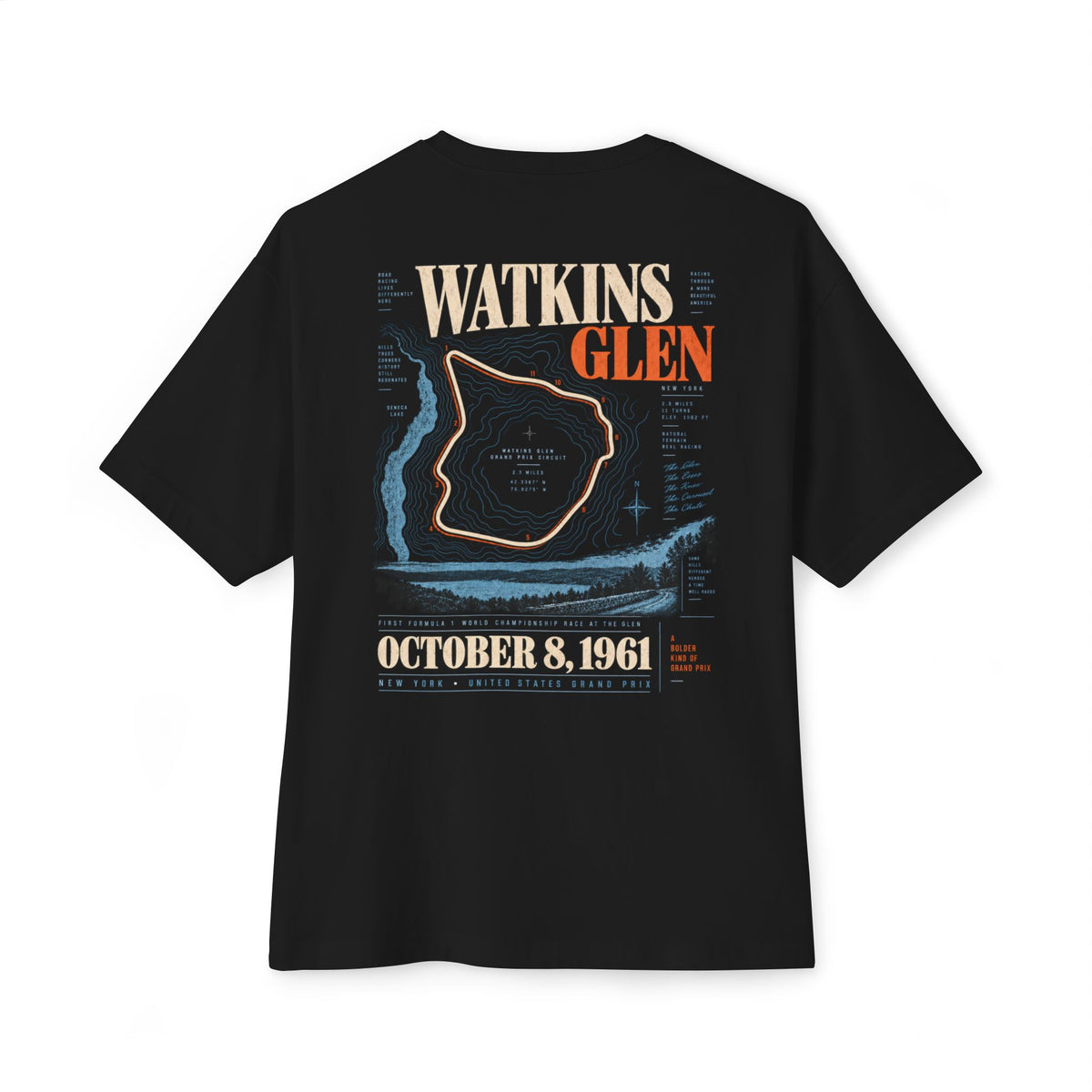American F1 Track - Watkins Glen - Oversized Boxy Fit