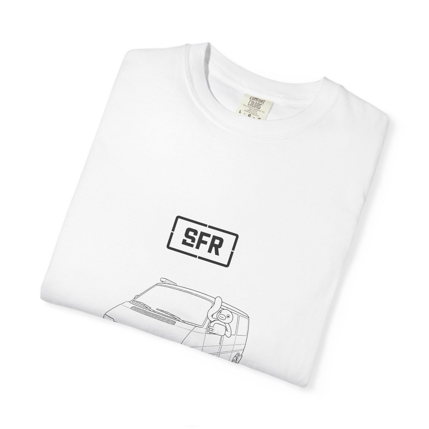 SFR Van Graphic T-Shirt — Minimal Line Art Camper Tee