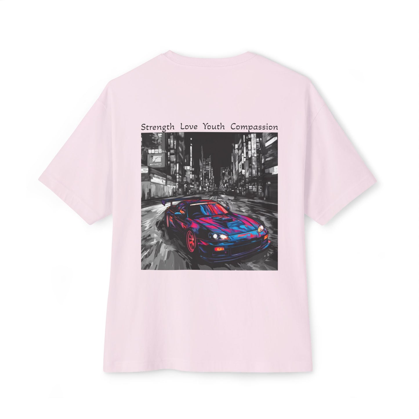 Urban Street Art Unisex Oversized Boxy Tee, Graphic Tee, Fashion Statement Shirt, Casual Wear, Gift for Car Enthusiasts