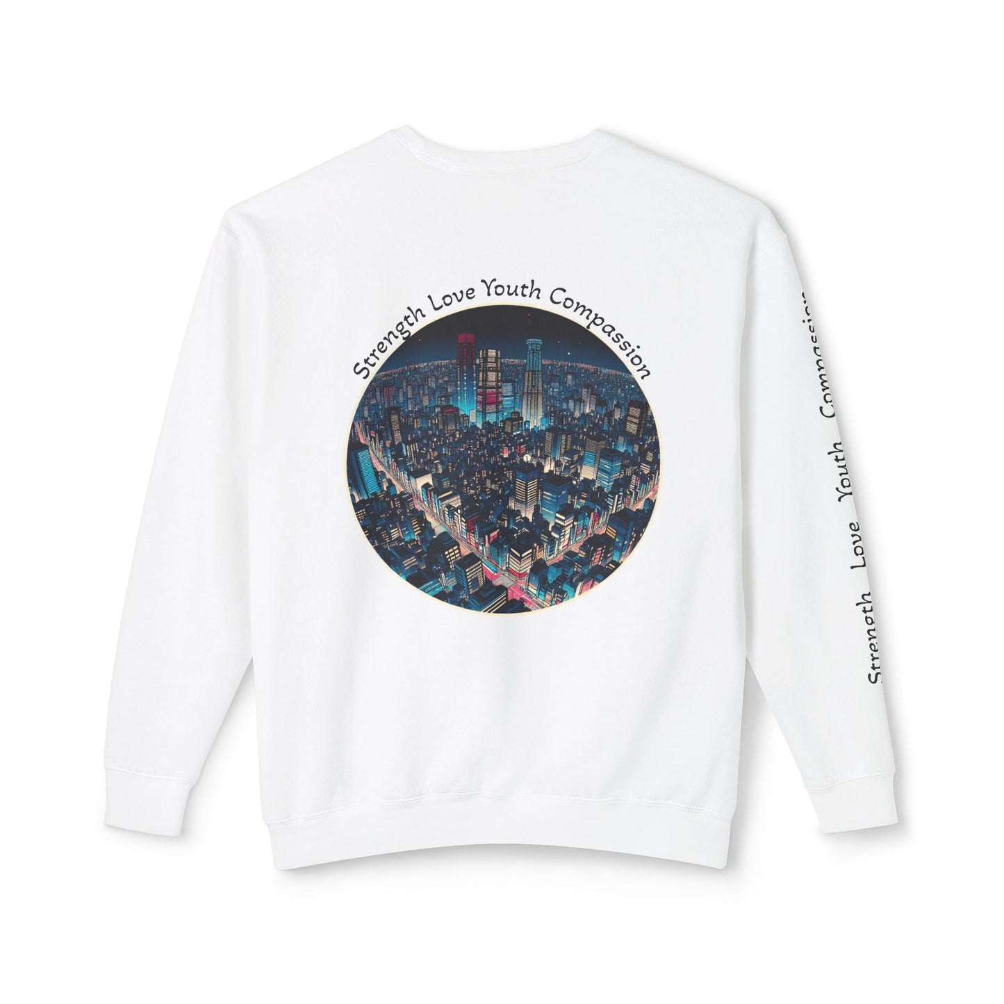 Urban Nightscape Sweatshirt | Perfect for Streetwear Lovers, Cozy Layer for Fall, Unique Gift for Music Festivals, Unisex Crewneck