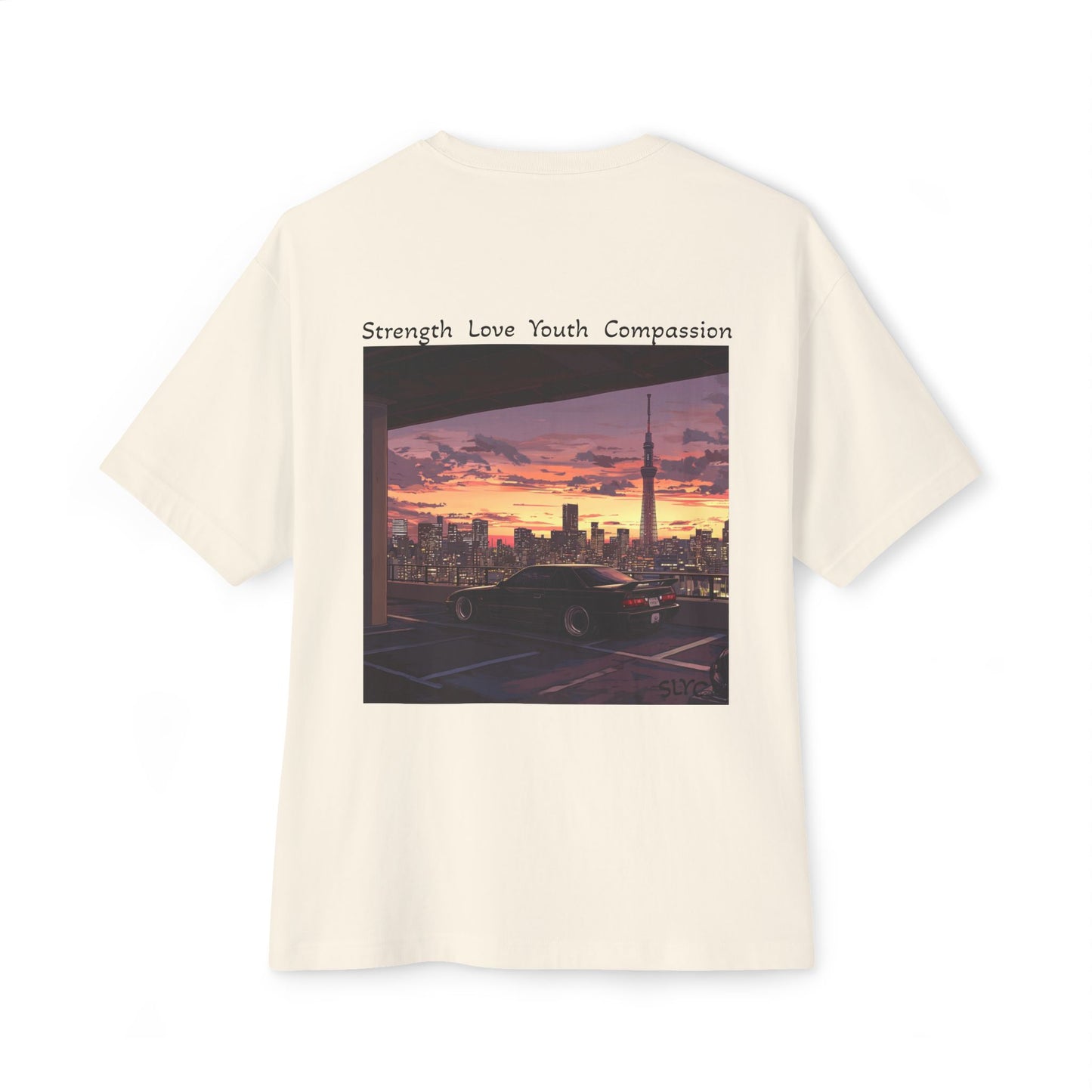 Urban Sunset Artwork Oversized Tee - Trendy Unisex Boxy T-Shirt, Streetwear, Casual Outfit, Graphic Tee, Gift for Him/Her