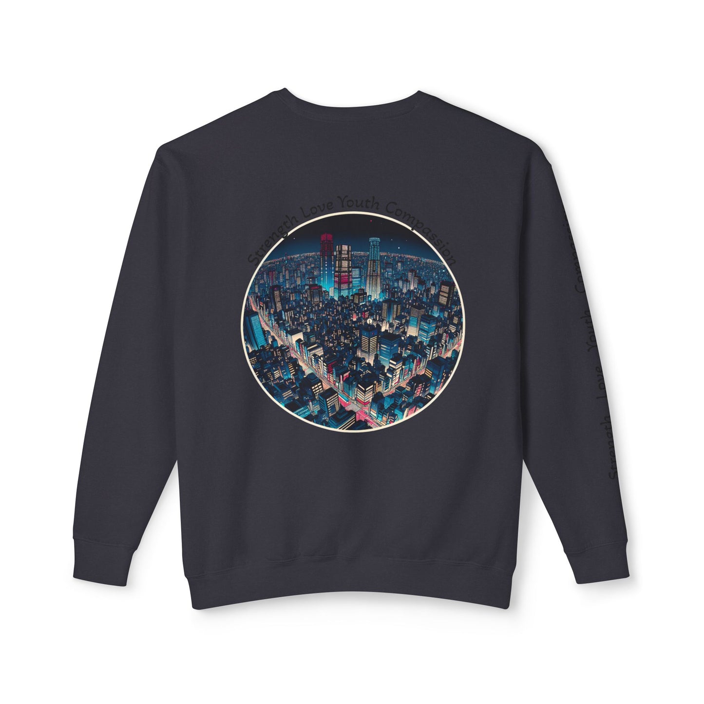 Urban Nightscape Sweatshirt | Perfect for Streetwear Lovers, Cozy Layer for Fall, Unique Gift for Music Festivals, Unisex Crewneck