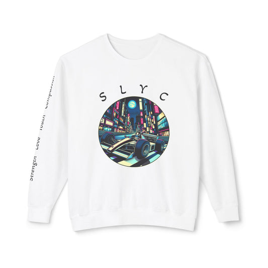 Urban Nightscape Sweatshirt | Perfect for Streetwear Lovers, Cozy Layer for Fall, Unique Gift for Music Festivals, Unisex Crewneck