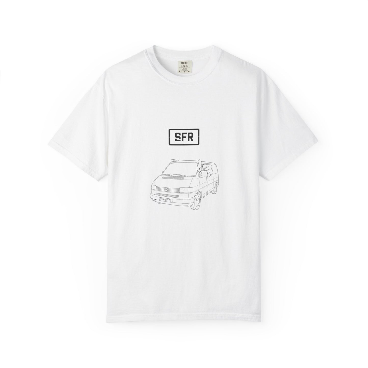 SFR Van Graphic T-Shirt — Minimal Line Art Camper Tee