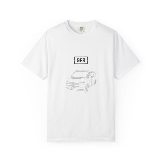 SFR Van Graphic T-Shirt — Minimal Line Art Camper Tee