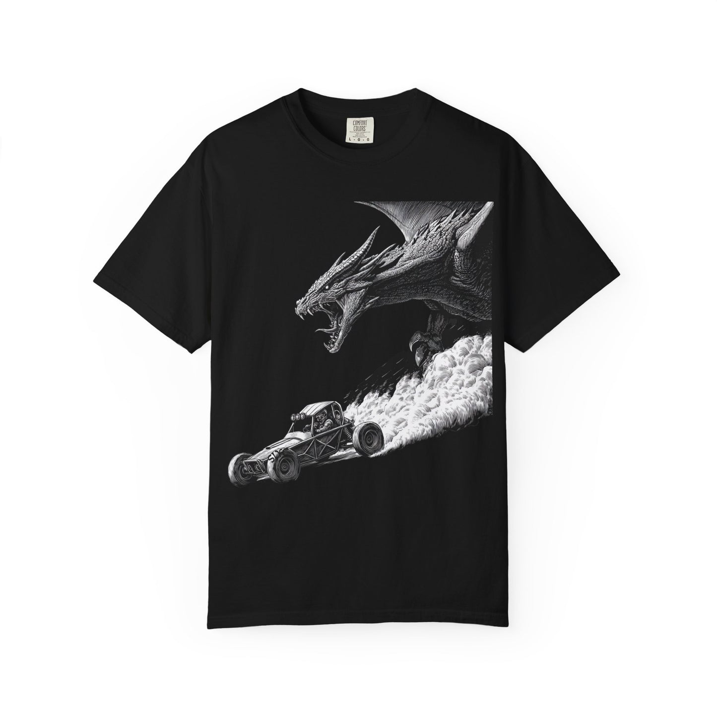 Dragon Race Unisex T-shirt, Fantasy Tee, Graphical Art Shirt, Gift for Gamers, Unique Graphic Tee, Cool Streetwear