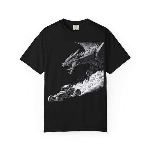 Dragon Race Unisex T-shirt, Fantasy Tee, Graphical Art Shirt, Gift for Gamers, Unique Graphic Tee, Cool Streetwear