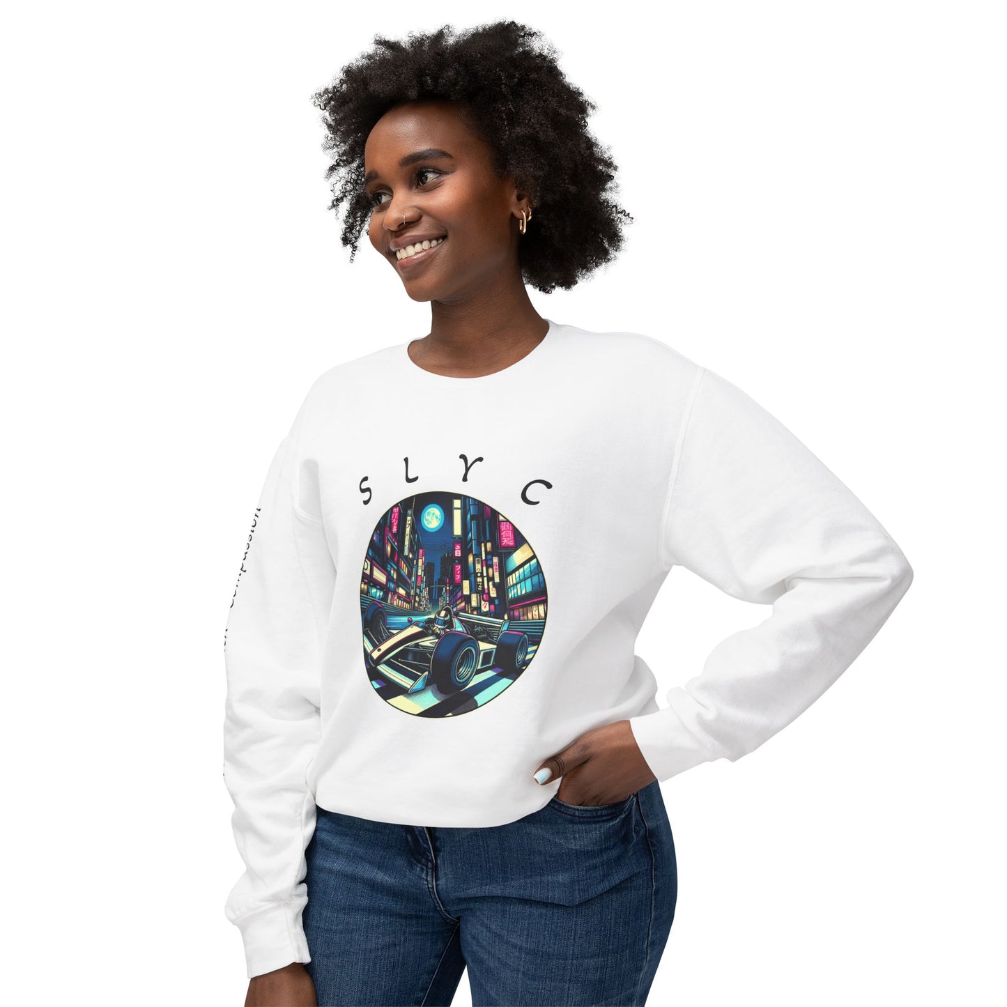 Urban Nightscape Sweatshirt | Perfect for Streetwear Lovers, Cozy Layer for Fall, Unique Gift for Music Festivals, Unisex Crewneck