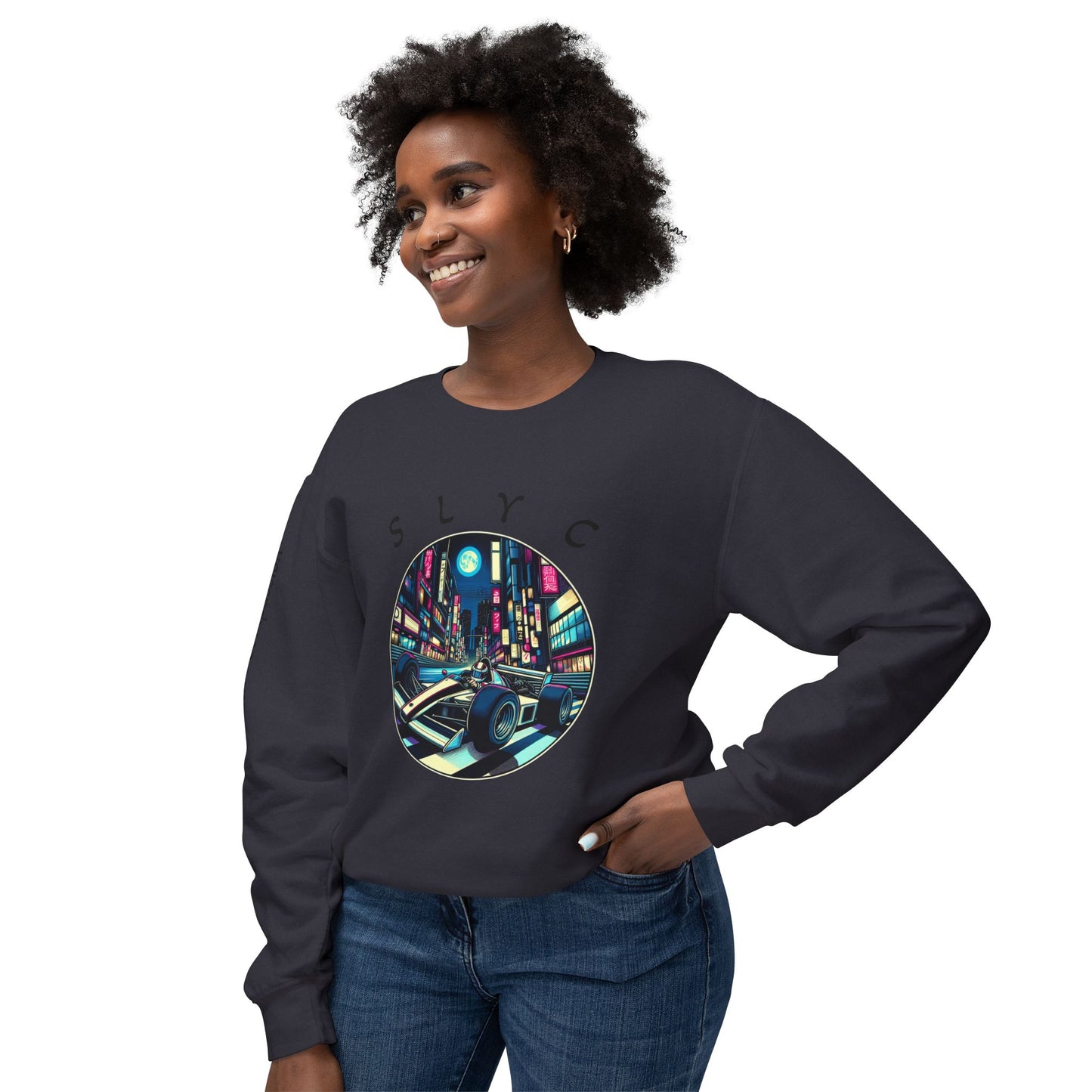 Urban Nightscape Sweatshirt | Perfect for Streetwear Lovers, Cozy Layer for Fall, Unique Gift for Music Festivals, Unisex Crewneck