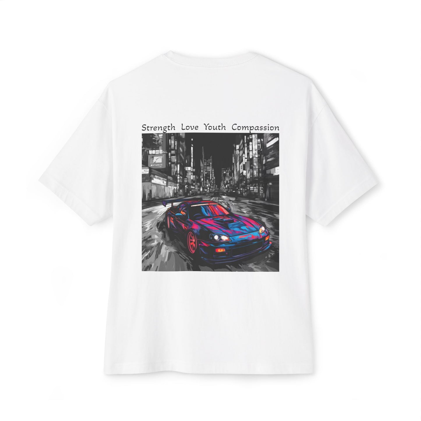 Urban Street Art Unisex Oversized Boxy Tee, Graphic Tee, Fashion Statement Shirt, Casual Wear, Gift for Car Enthusiasts