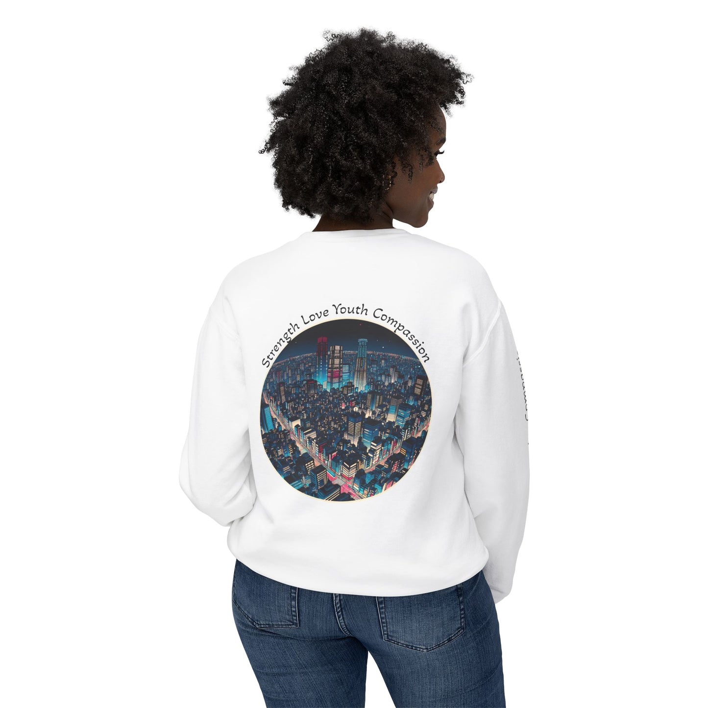 Urban Nightscape Sweatshirt | Perfect for Streetwear Lovers, Cozy Layer for Fall, Unique Gift for Music Festivals, Unisex Crewneck
